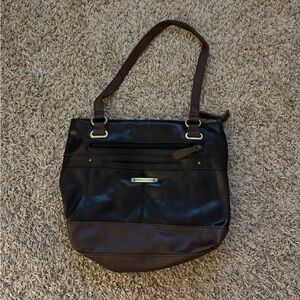 Stone Mountain Black and Brown Shoulder Bag